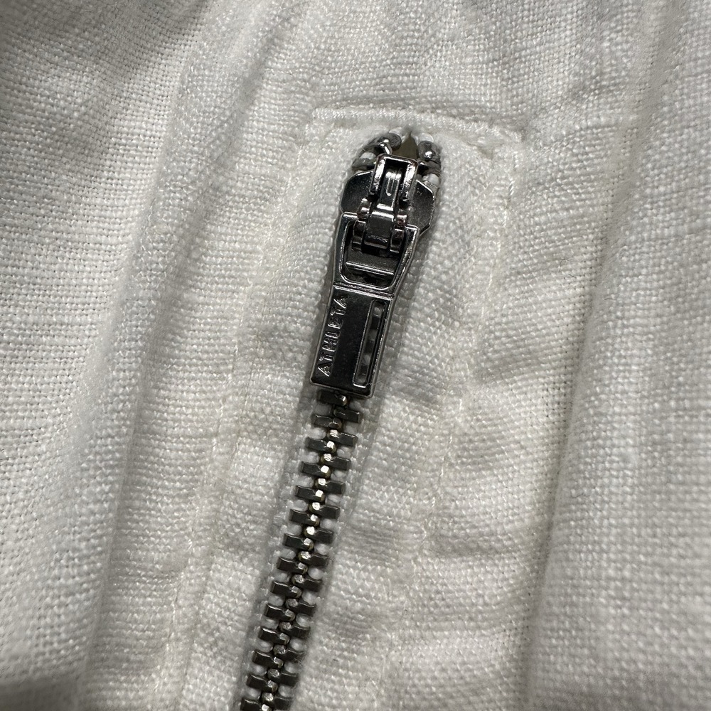 Athleta Cabo Tide 100% Linen Jogger Pants White Womens Size 16 Drawstring Pullon - Picture 7 of 16